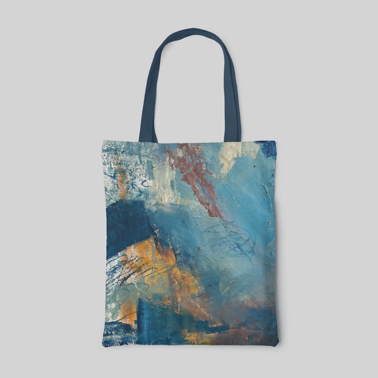 Yellow Crust in Blue tote bag