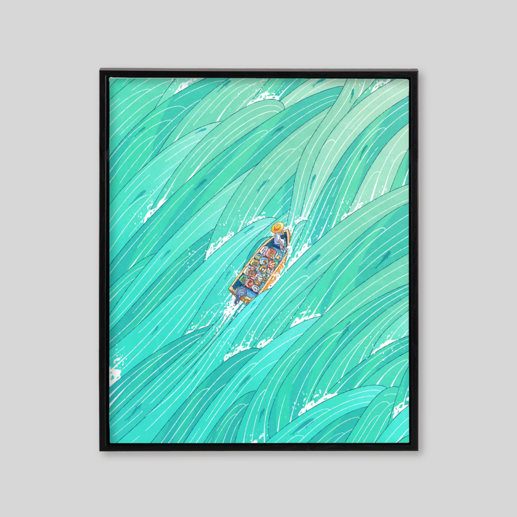 Saikung fish boat wall canvas