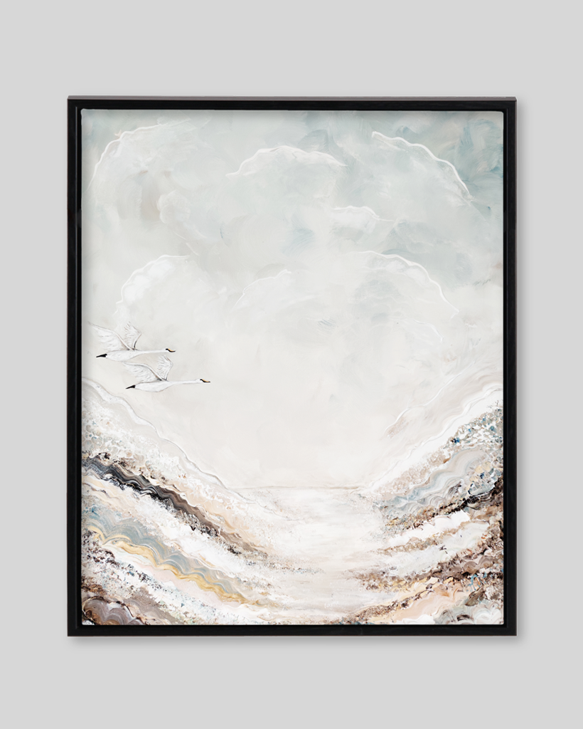 Wings - in white Wall Canvas