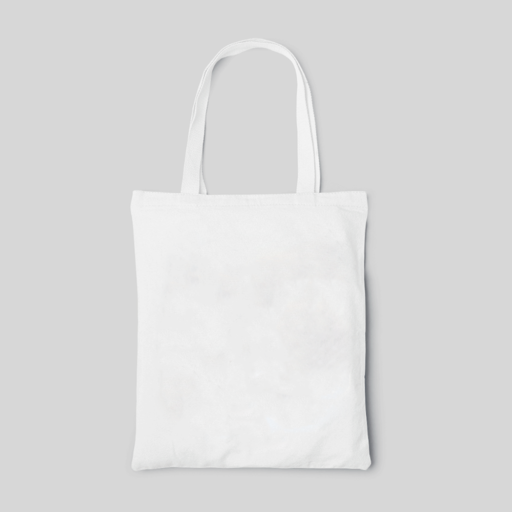 white tote bag, front side