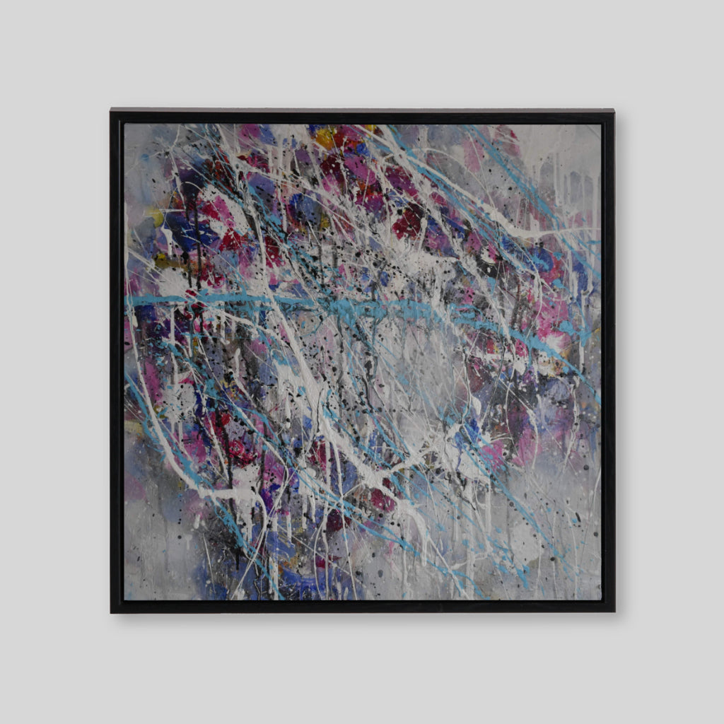 Purple Fragments Wall Canvas