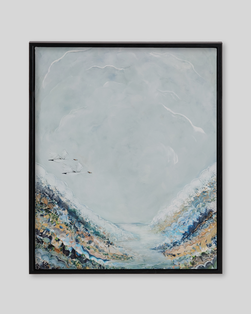 Wings - in blue Wall Canvas